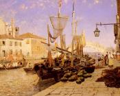 汉斯 赫尔曼 : Along A Venetian Canal